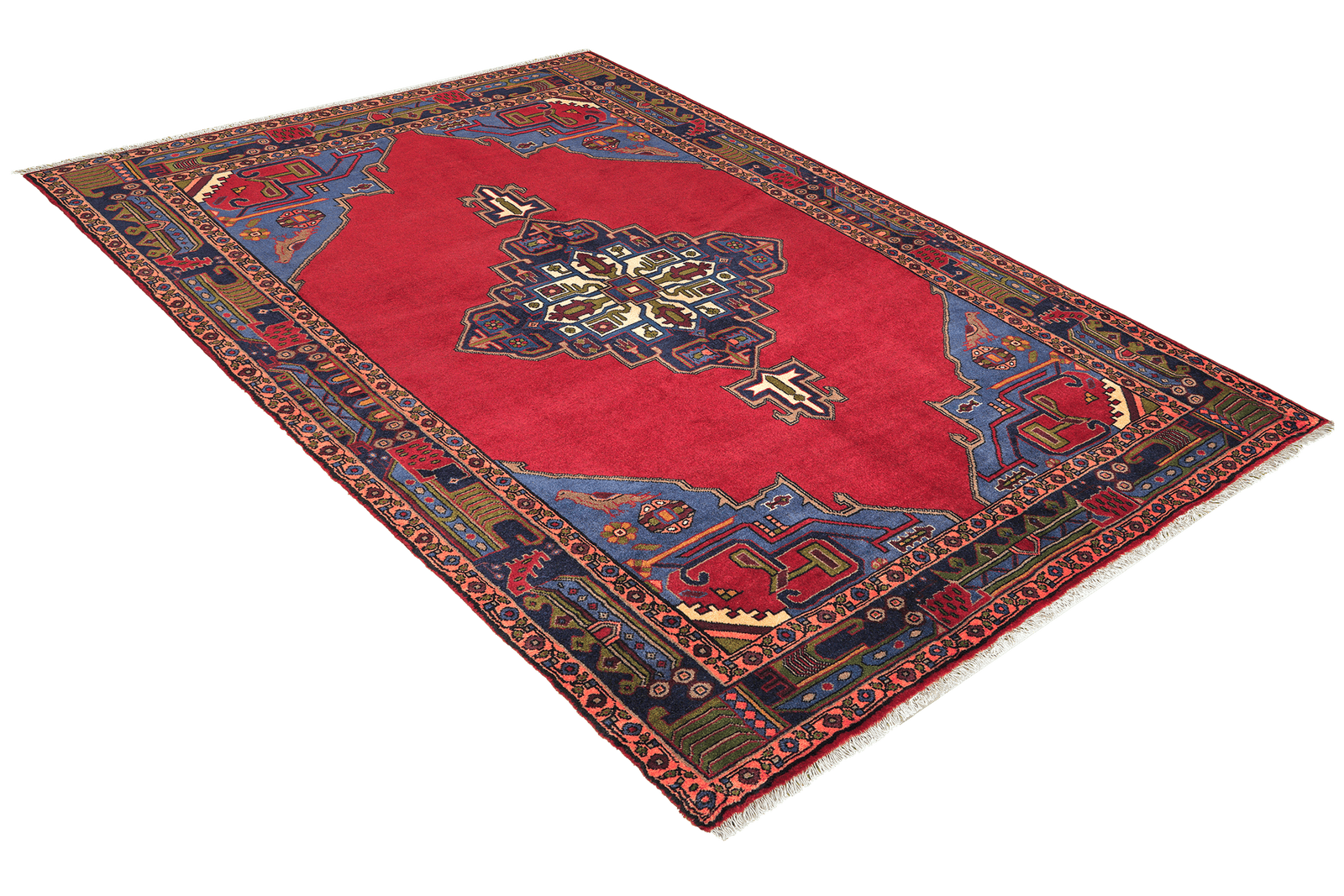 Kolyai — Hand-knotted, 153x233 cm, Red, 100% Virgin Wool | View 4