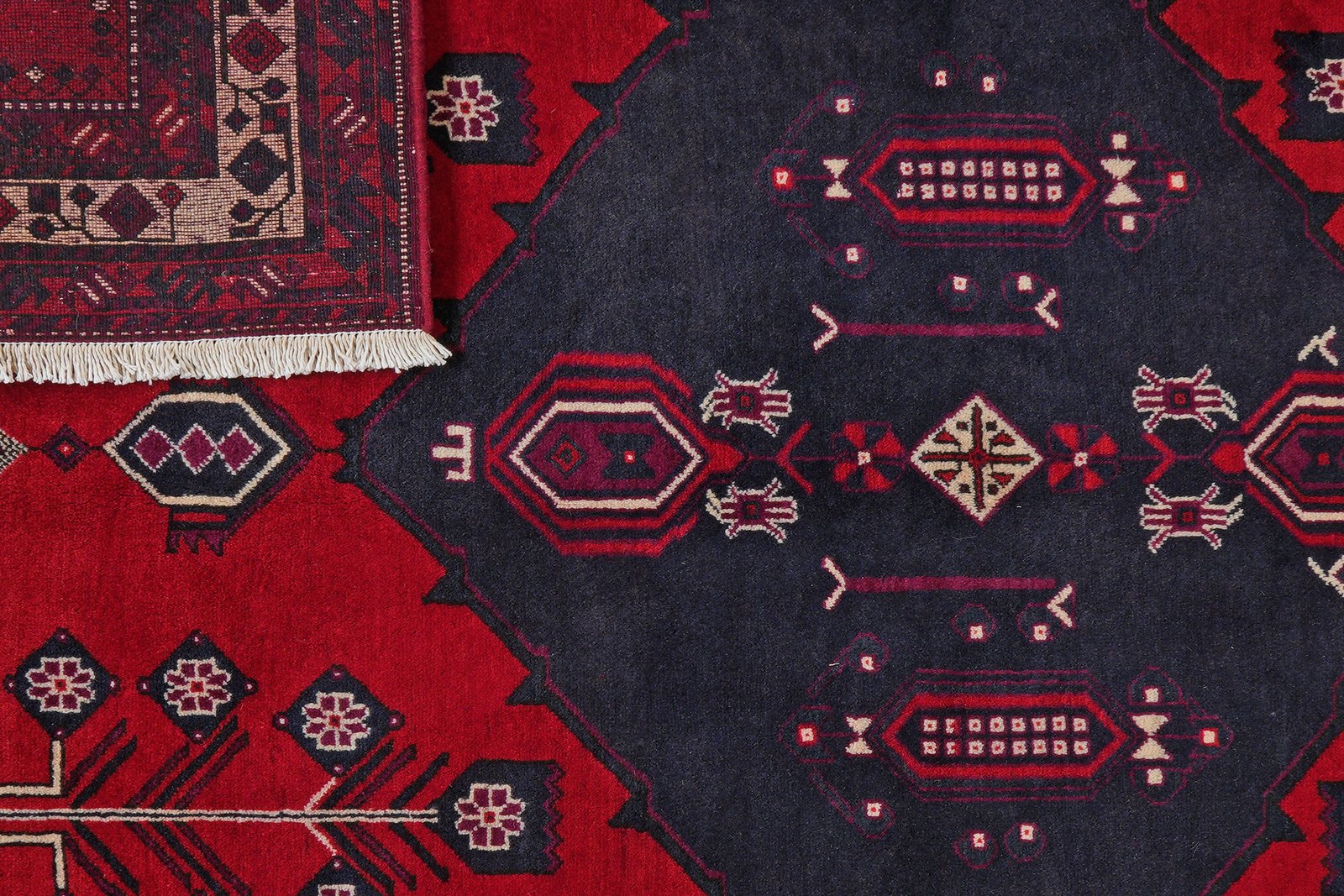 Afshar — Hand-knotted, 156x212 cm, Red, 100% Virgin Wool | View 7