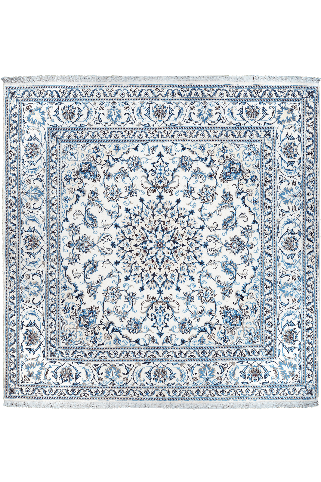 Nain 12La — Hand-knotted, 197x198 cm, Beige, 100% Virgin Wool | Main view