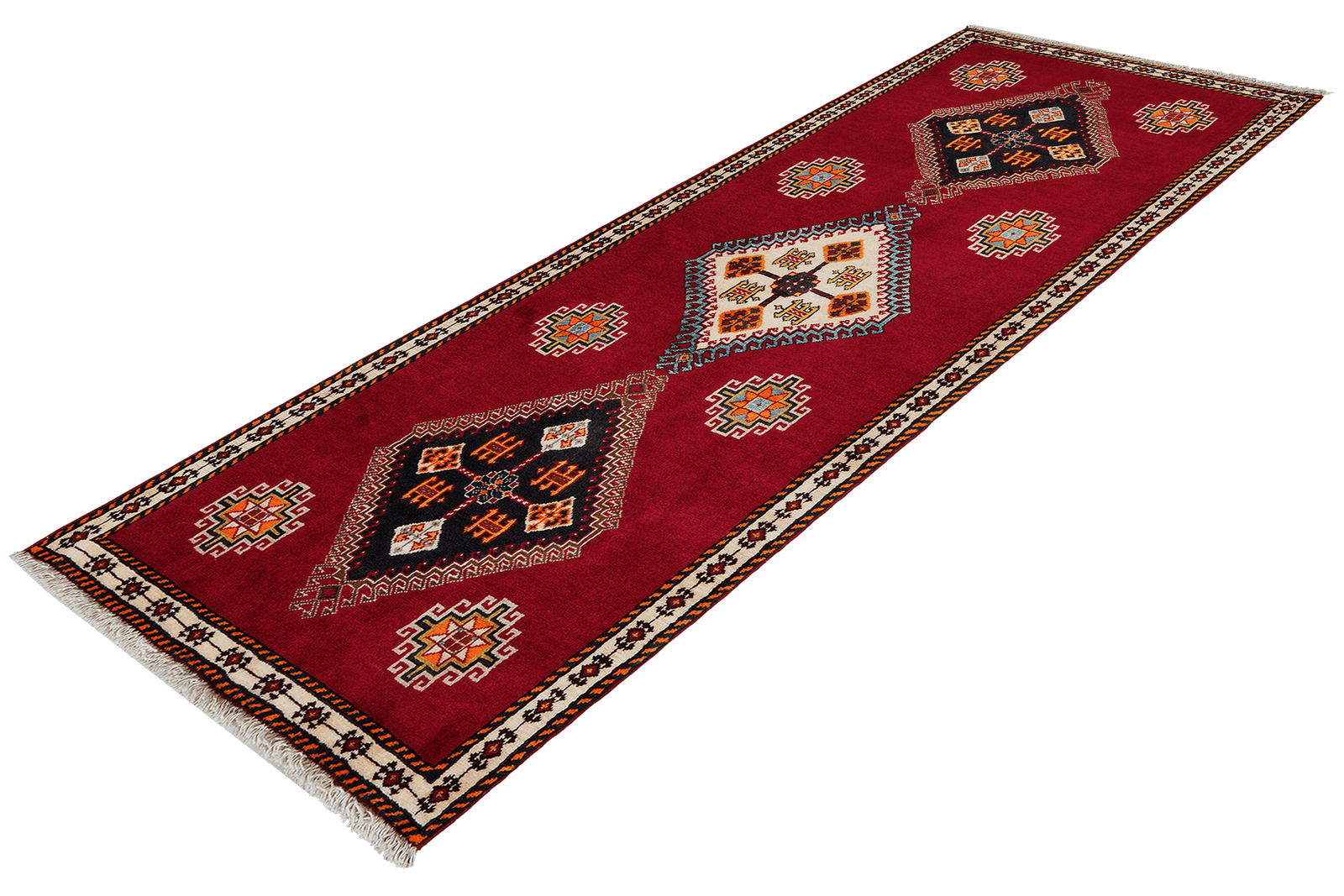 Gashgai — Hand-knotted, 81x192 cm, Red, 100% Virgin Wool | View 5