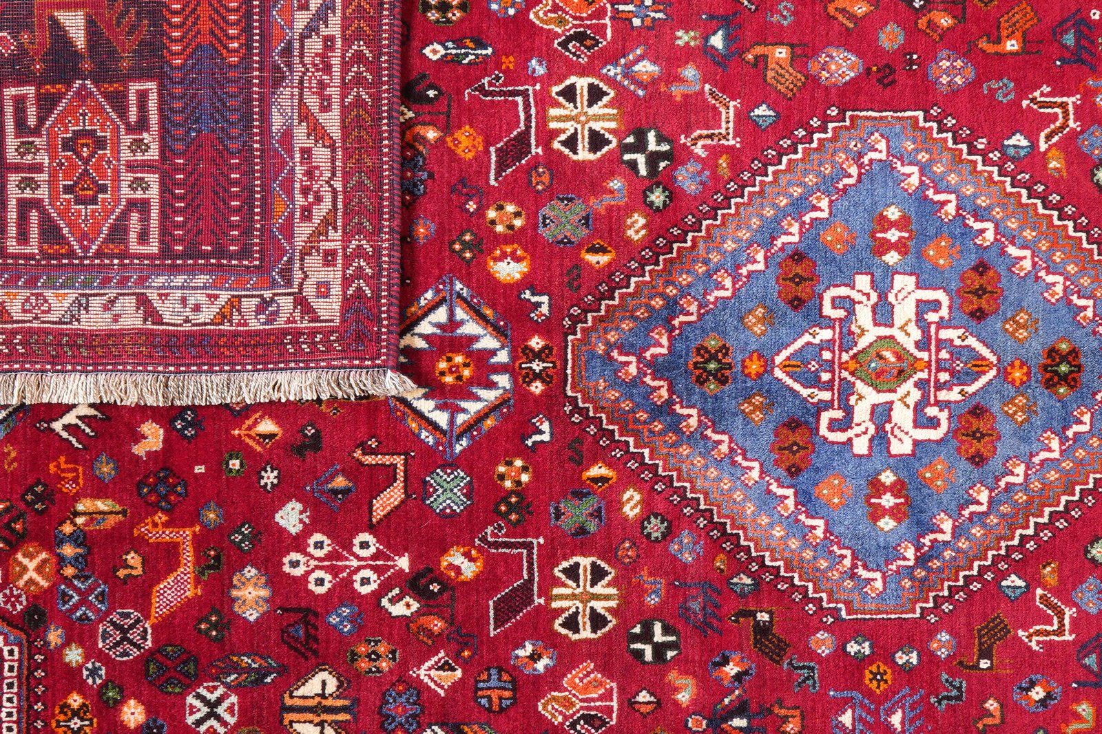 Gashgai — Hand-knotted, 174x279 cm, Red, 100% Virgin Wool | View 7