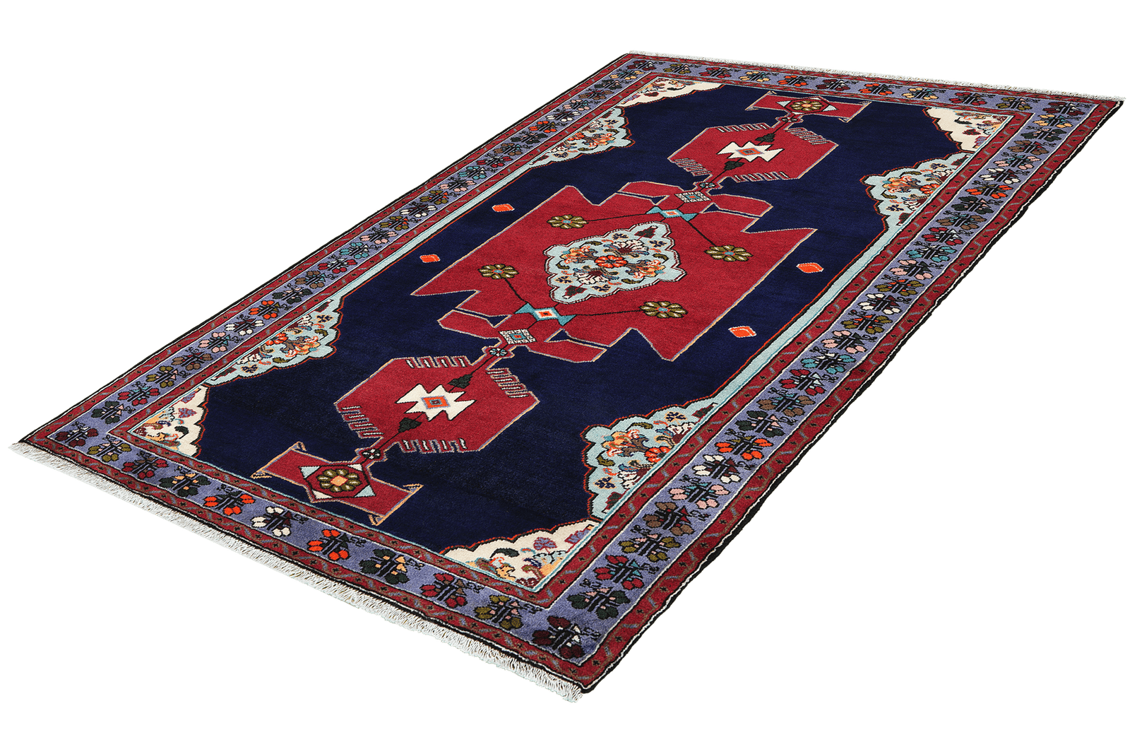 Tarom — Hand-knotted, 125x199 cm, Blue, 100% Virgin Wool | View 5