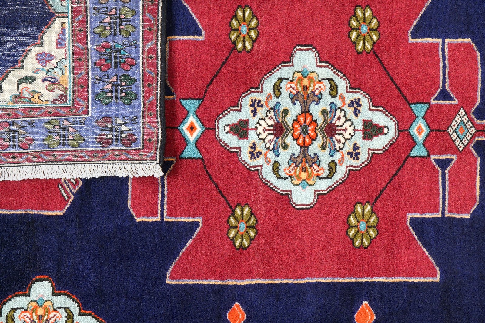 Tarom — Hand-knotted, 125x199 cm, Blue, 100% Virgin Wool | View 7