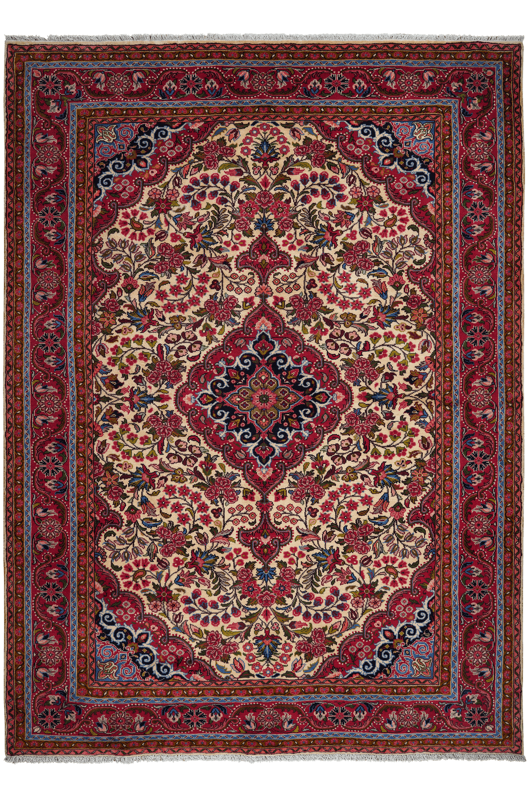 Djozan — Hand-knotted, 204x284 cm, Beige, 100% Virgin Wool | Main view