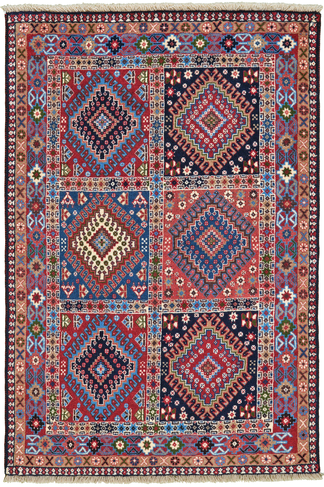 Yalameh — Hand-knotted, 97x147 cm, Multicolor, 100% Virgin Wool | Main view