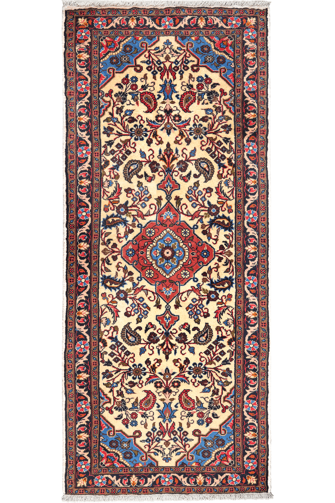 Mehreban — Hand-knotted, 78x185 cm, Beige, 100% Virgin Wool | Main view