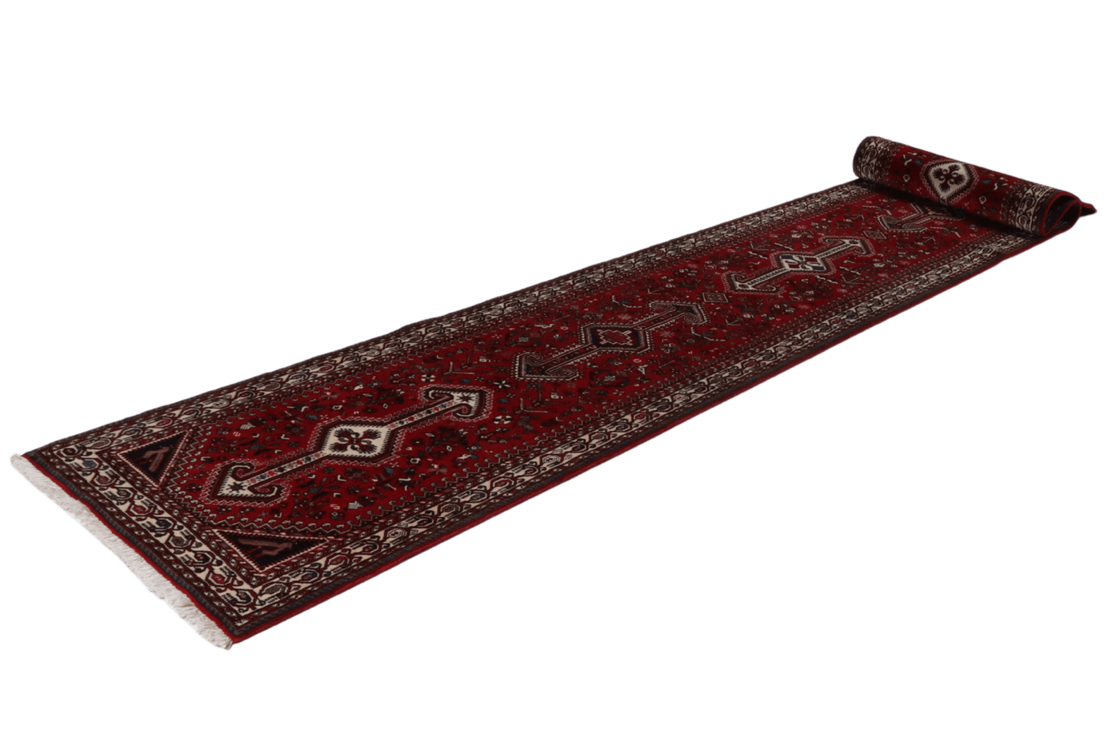 Nasrabad — Hand-knotted, 81x400 cm, Red, 100% Virgin Wool | View 6