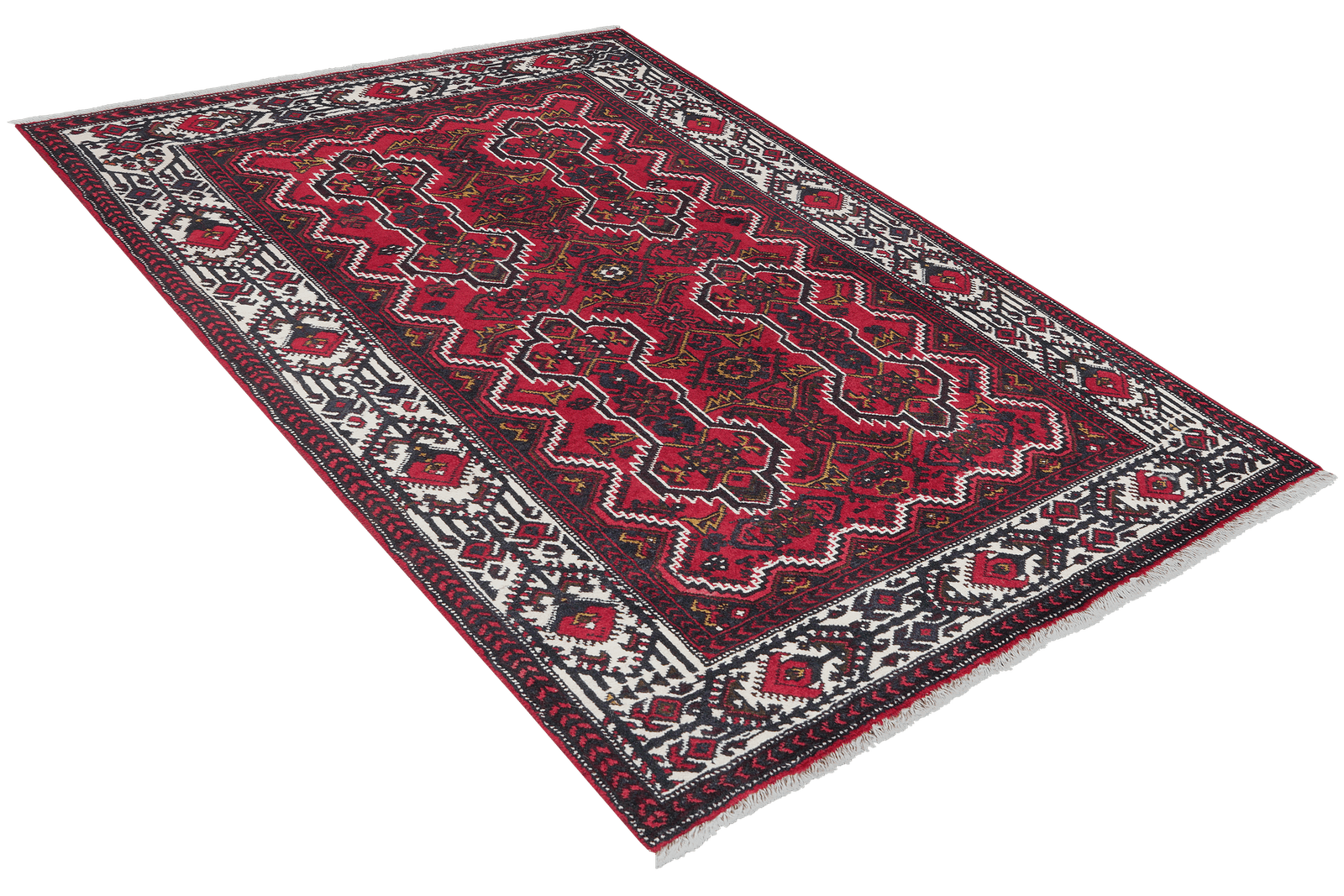 Bandereyhan — Hand-knotted, 113x156 cm, Red, 100% Virgin Wool | View 4