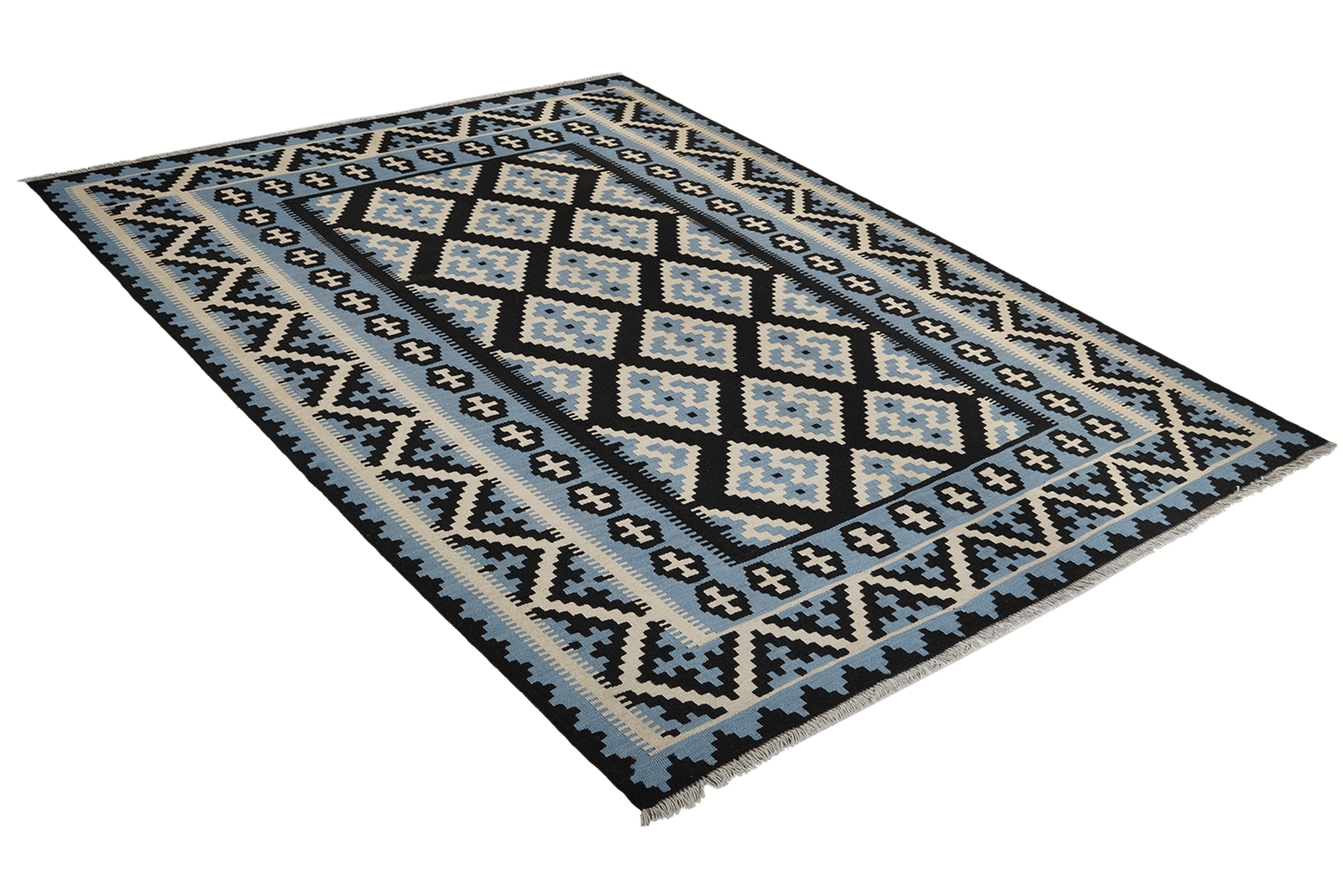 Kelim Gashgai — Handmade, 178x236 cm, Black, 100% Virgin Wool | View 4