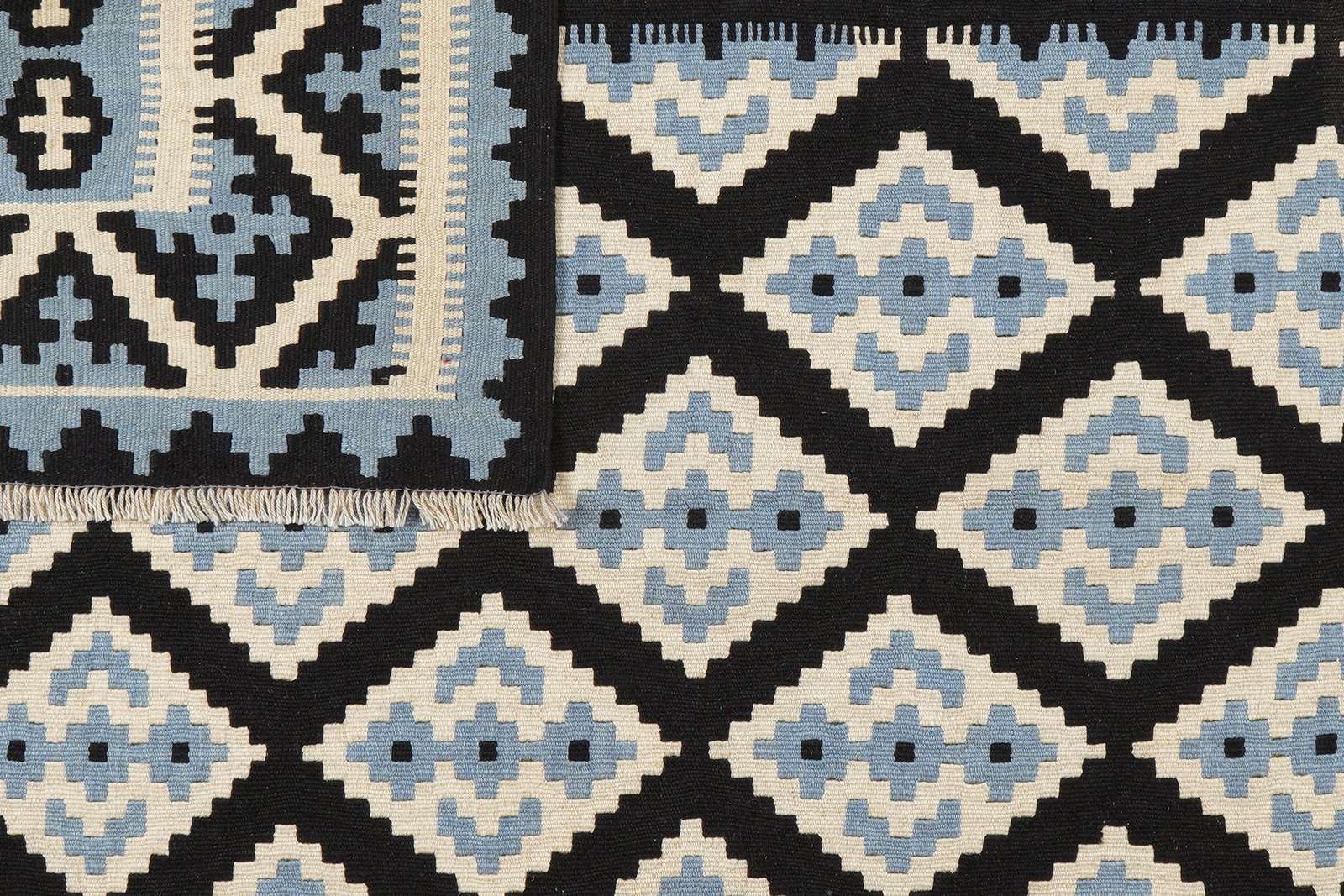 Kelim Gashgai — Handmade, 178x236 cm, Black, 100% Virgin Wool | View 6