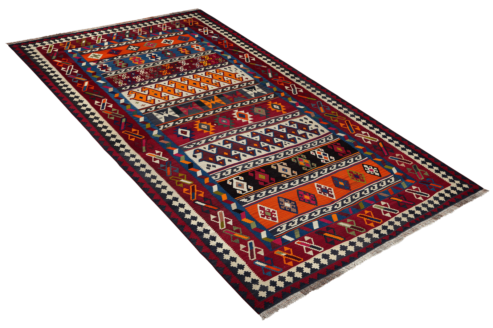 Kelim Gashgai Old — Handmade, 161x280 cm, Multicolor, 100% Virgin Wool | View 4