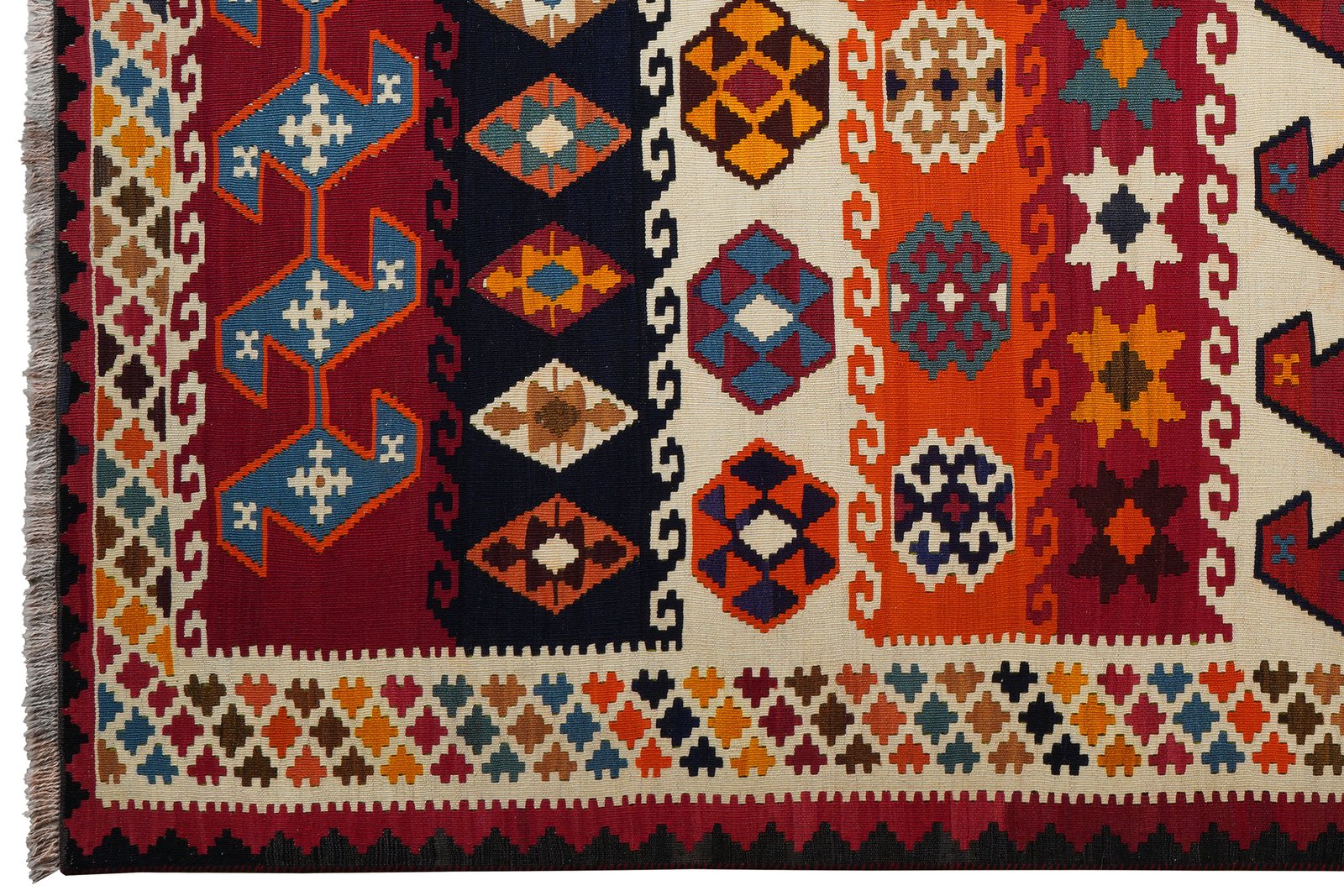 Kelim Gashgai Old — Handmade, 180x280 cm, Multicolor, 100% Virgin Wool | View 3