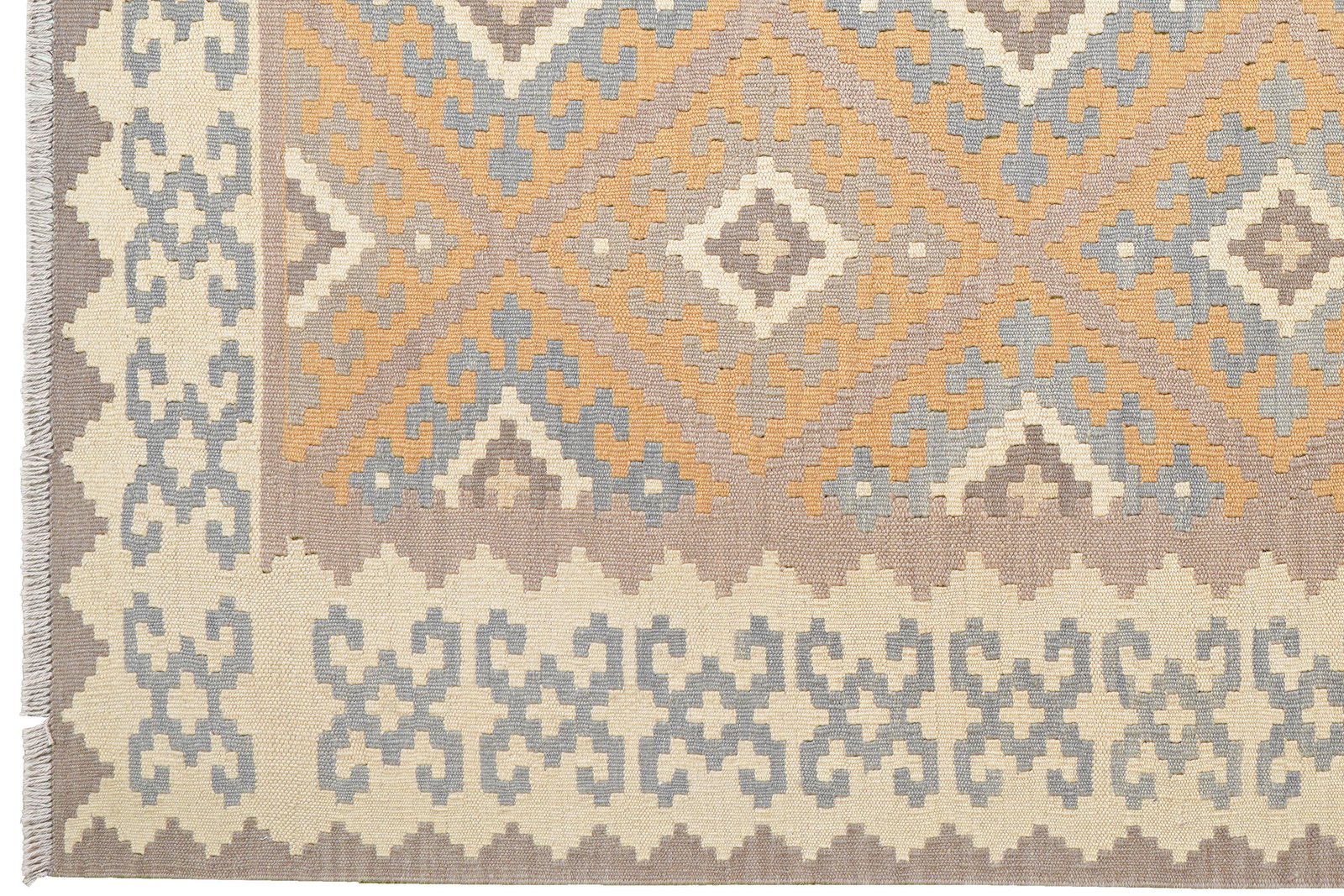 Kelim Gashgai — Handmade, 173x246 cm, Grey, 100% Virgin Wool | View 3