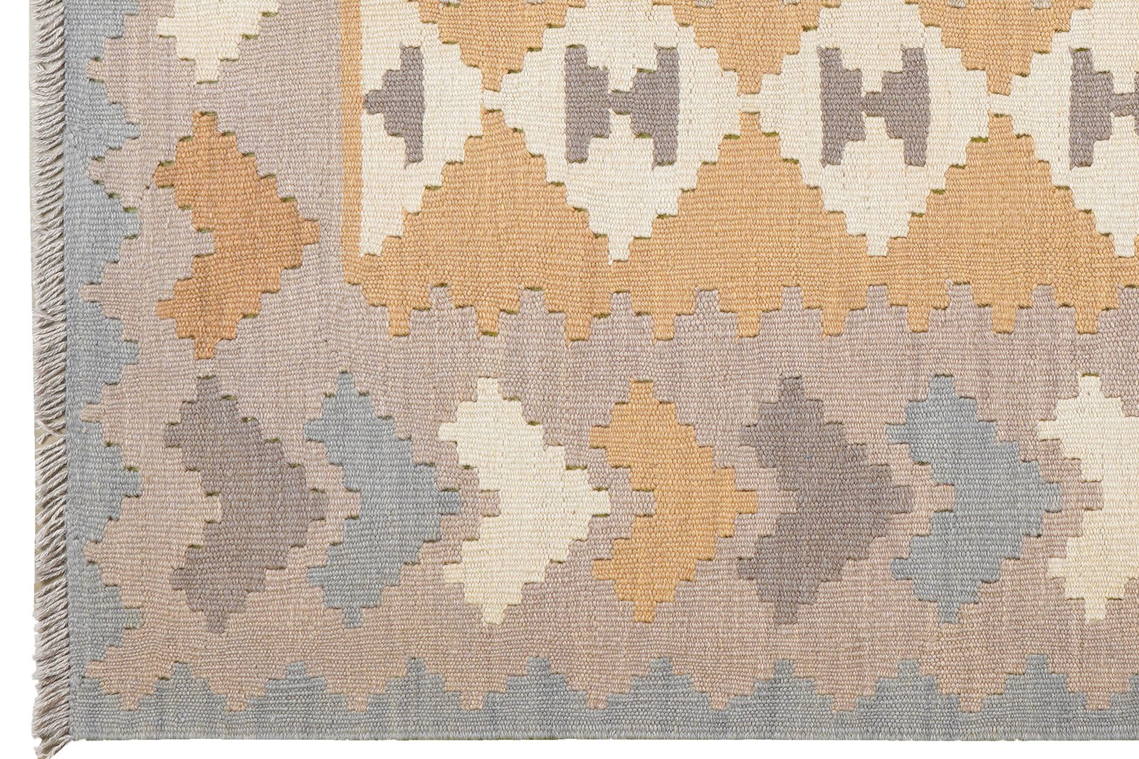 Kelim Gashgai — Handmade, 118x170 cm, Yellow, 100% Virgin Wool | View 3