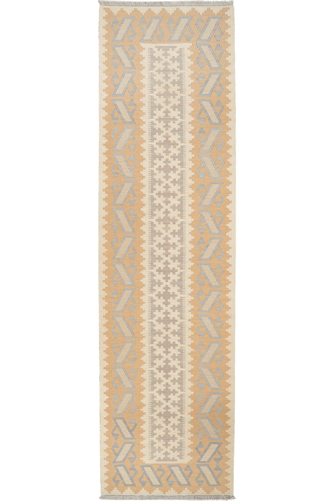 Kelim Gashgai — Handmade, 79x287 cm, Beige, 100% Virgin Wool | Main view