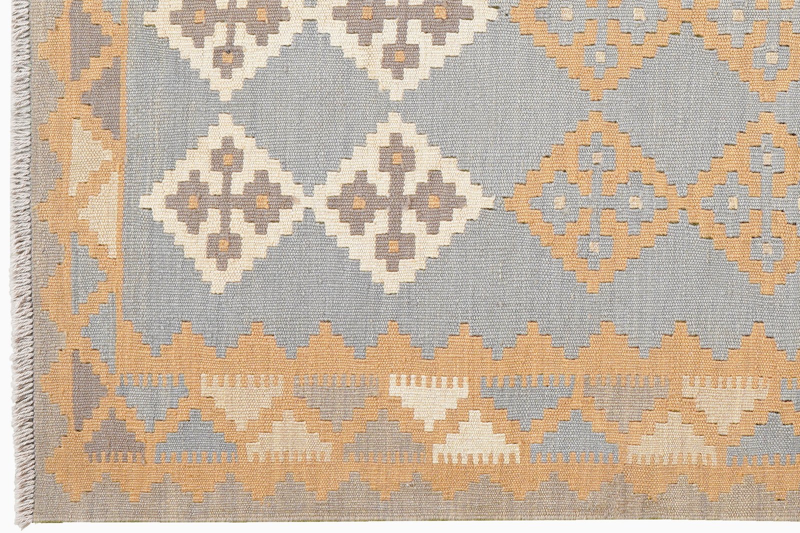 Kelim Gashgai — Handmade, 123x188 cm, Grey, 100% Virgin Wool | View 3