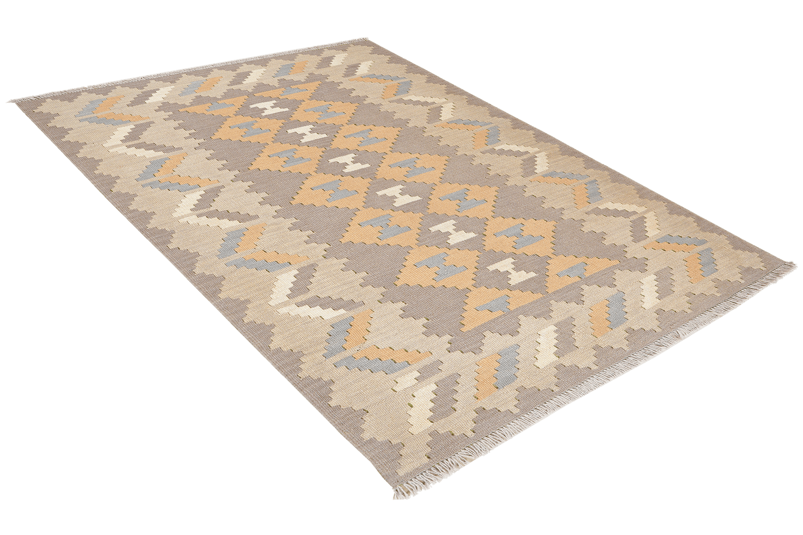 Kelim Gashgai — Handmade, 119x170 cm, Grey, 100% Virgin Wool | View 4