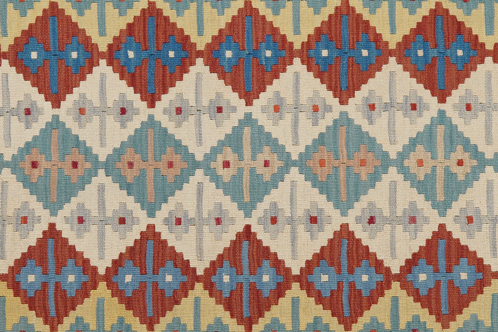 Kelim Gashgai — Handmade, 154x195 cm, Beige, 100% Virgin Wool | View 5