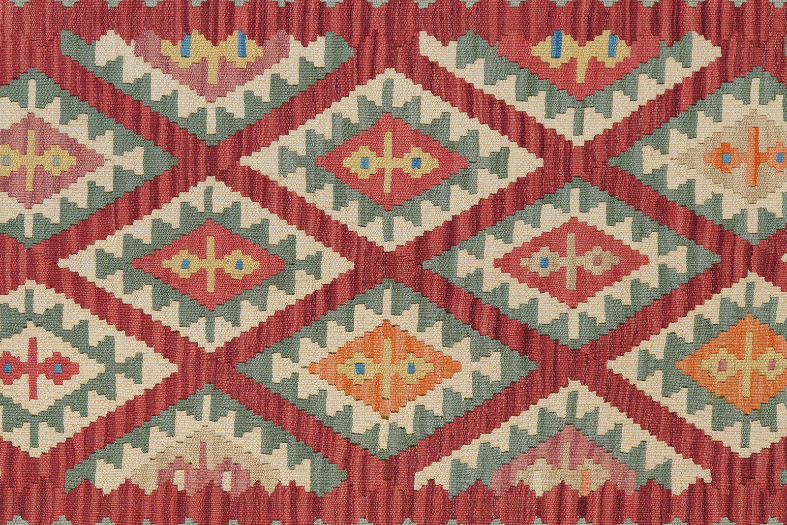 Kelim Gashgai — Handgefertigt, 197x158 cm, Beige, 100% Virgin Wool | View 6