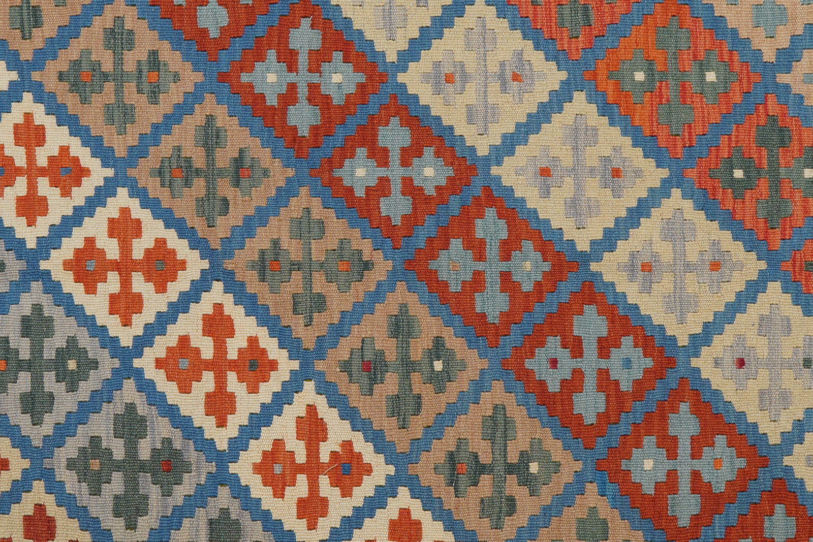 Kelim Gashgai — Handgefertigt, 213x157 cm, Beige, 100% Virgin Wool | View 6