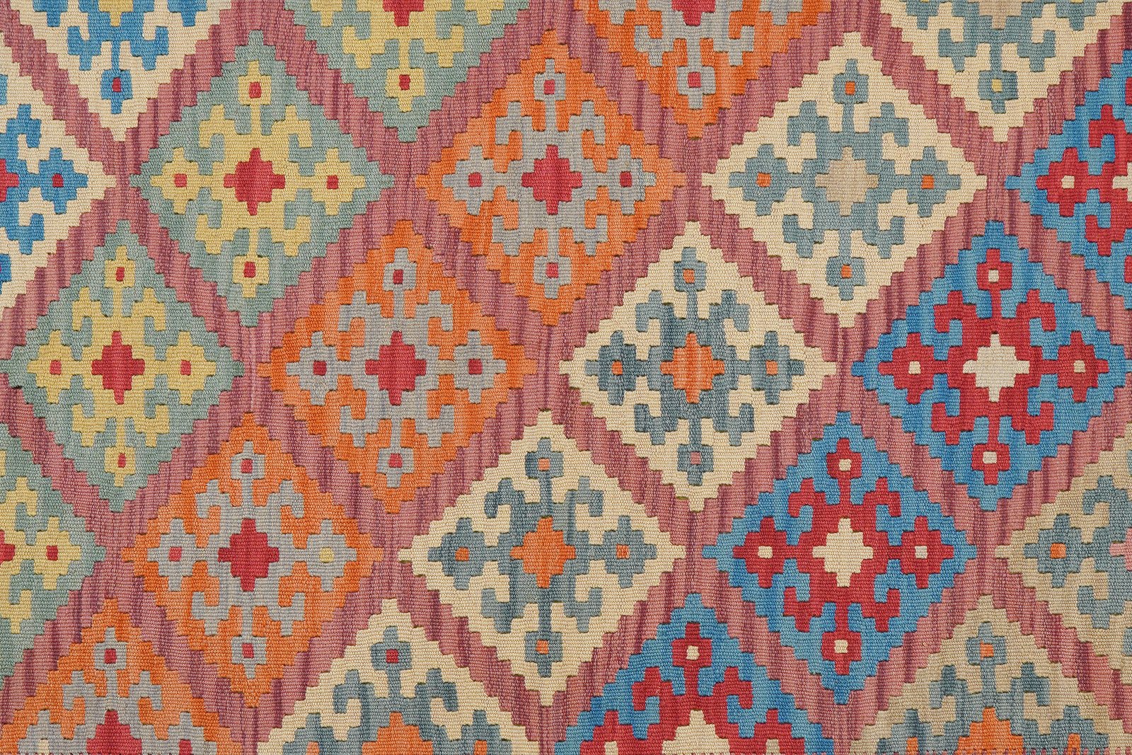 Kelim Gashgai — Handmade, 184x249 cm, Red, 100% Virgin Wool | View 5