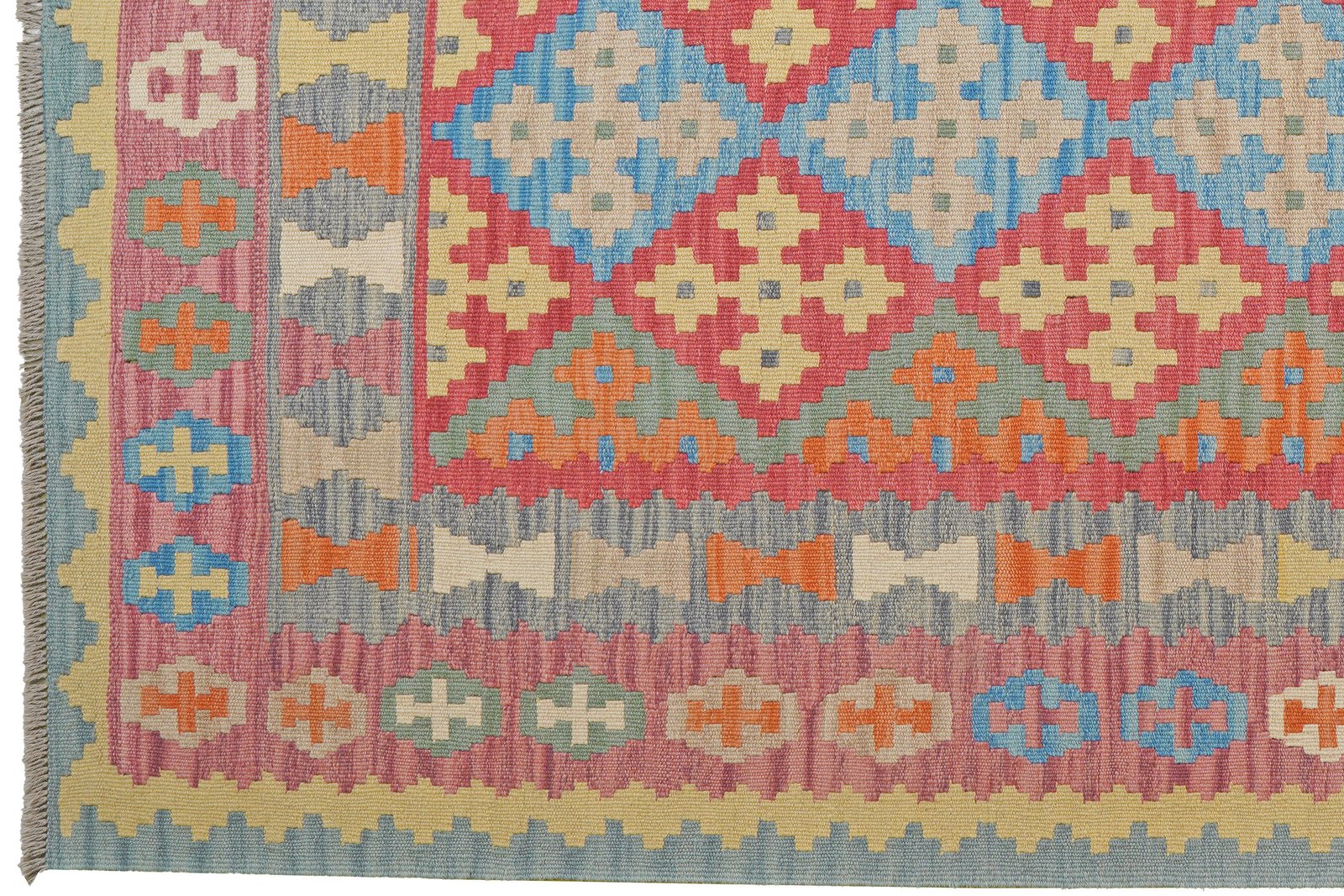 Kelim Gashgai — Handmade, 178x259 cm, Red, 100% Virgin Wool | View 3