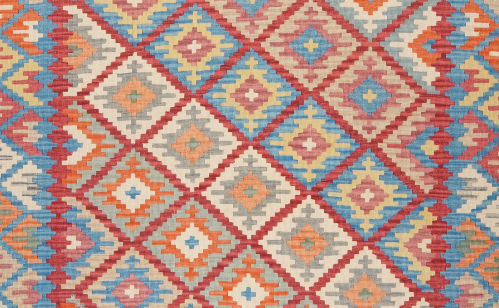 Kelim Gashgai — Handmade, 253x308 cm, Red, 100% Virgin Wool | View 4