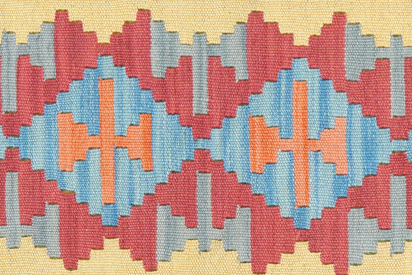 Kelim Gashgai — Handgefertigt, 195x59 cm, Rot, 100% Virgin Wool | View 6