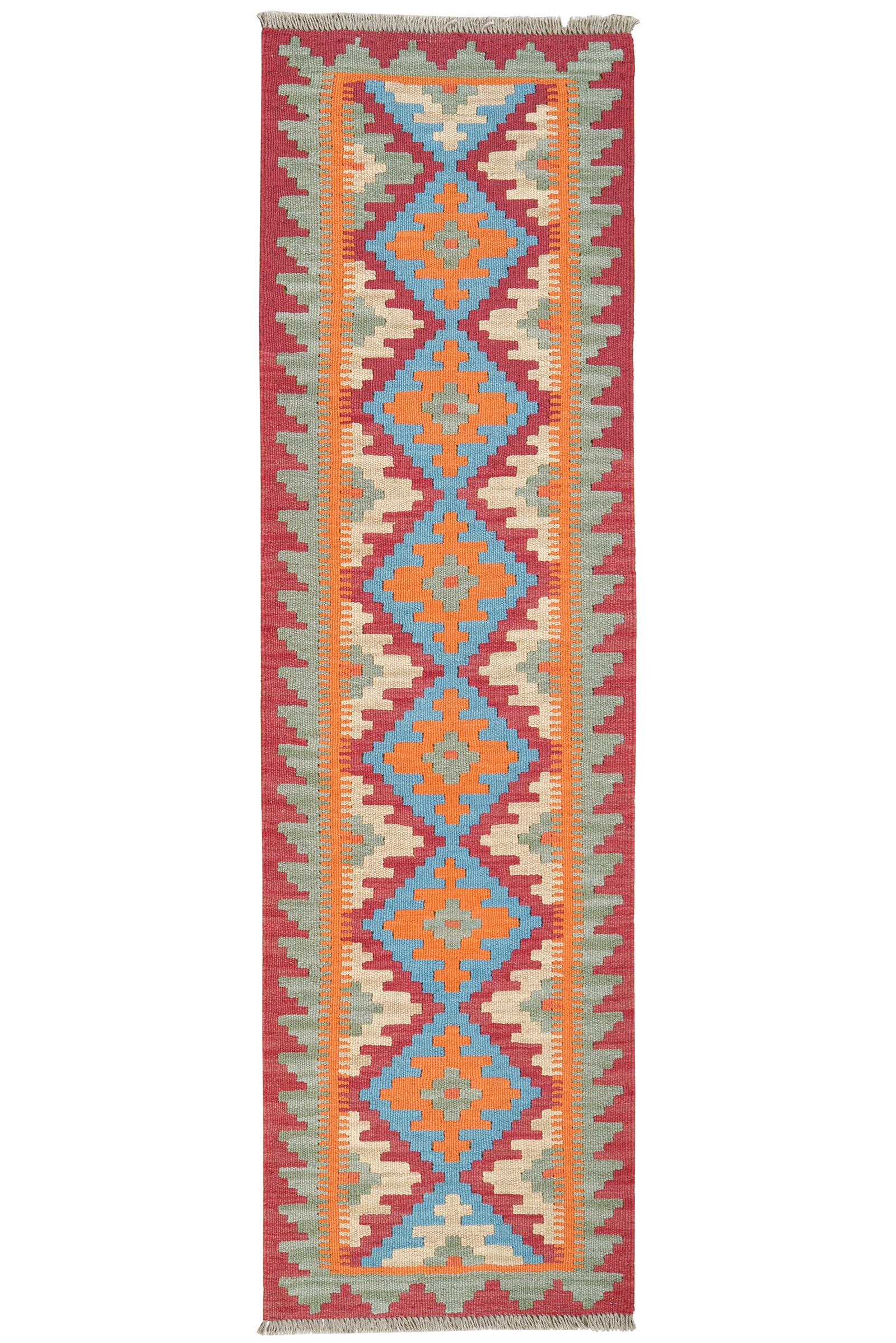 Kelim Gashgai — Handgefertigt, 192x54 cm, Bunt, 100% Virgin Wool | Main view