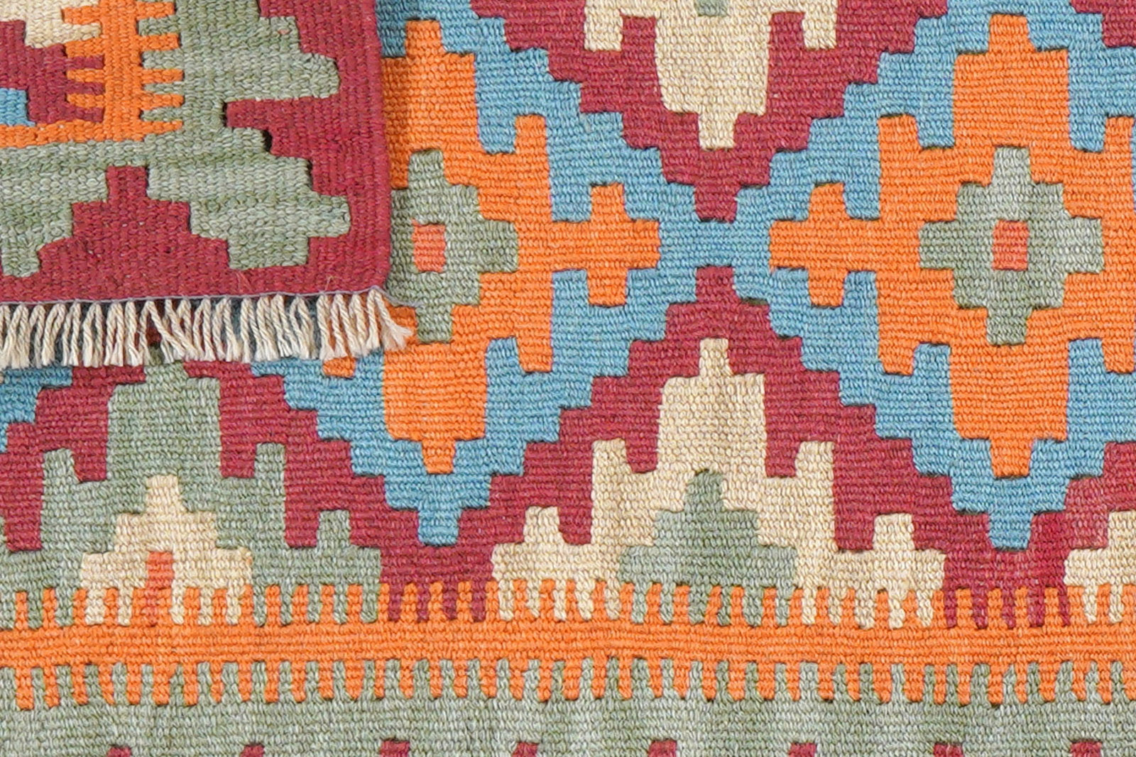 Kelim Gashgai — Handgefertigt, 192x54 cm, Bunt, 100% Virgin Wool | View 7