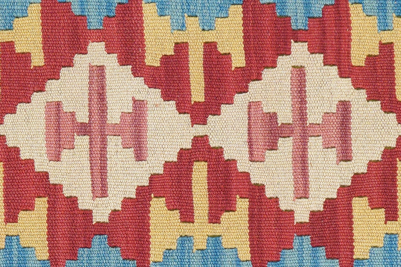 Kelim Gashgai — Handmade, 60x193 cm, Red, 100% Virgin Wool | View 5