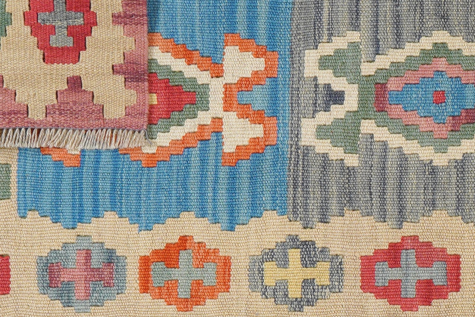 Kelim Gashgai — Handmade, 62x208 cm, Multicolor, 100% Virgin Wool | View 6