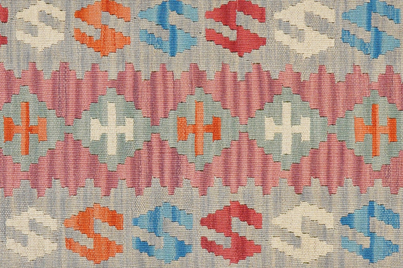 Kelim Gashgai — Handmade, 60x191 cm, Pink, 100% Virgin Wool | View 5