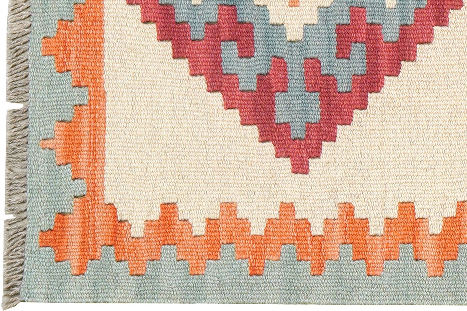 Kelim Gashgai — Handmade, 59x194 cm, Beige, 100% Virgin Wool | View 3