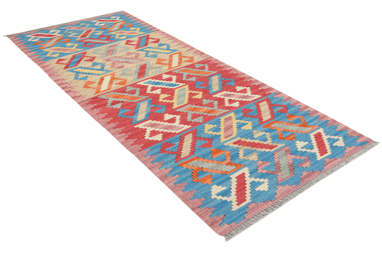 Kelim Gashgai — Handmade, 60x205 cm, Multicolor, 100% Virgin Wool | View 4