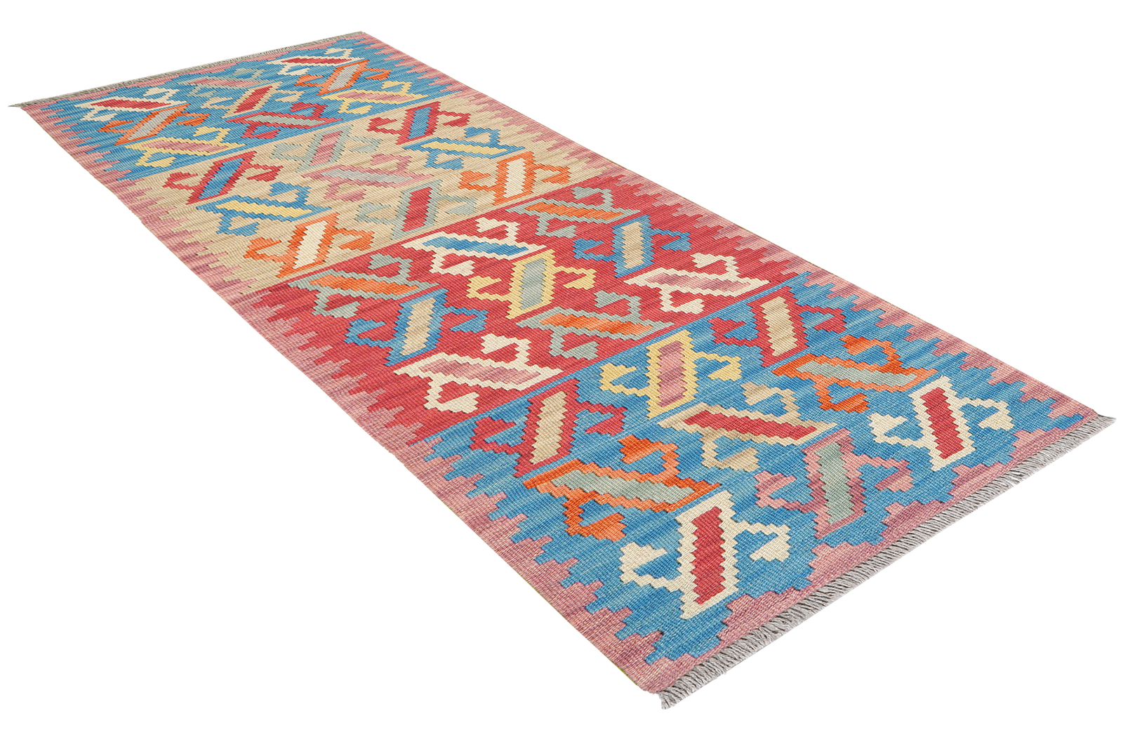 Kelim Gashgai — Handgefertigt, 205x60 cm, Bunt, 100% Virgin Wool | View 5