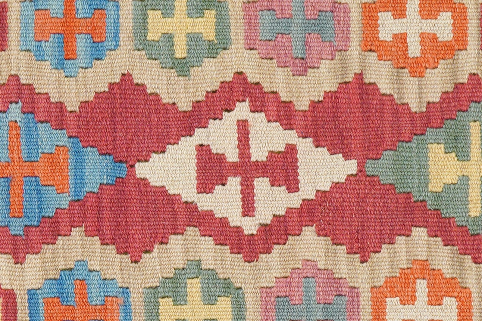 Kelim Gashgai — Handmade, 61x247 cm, Red, 100% Virgin Wool | View 5