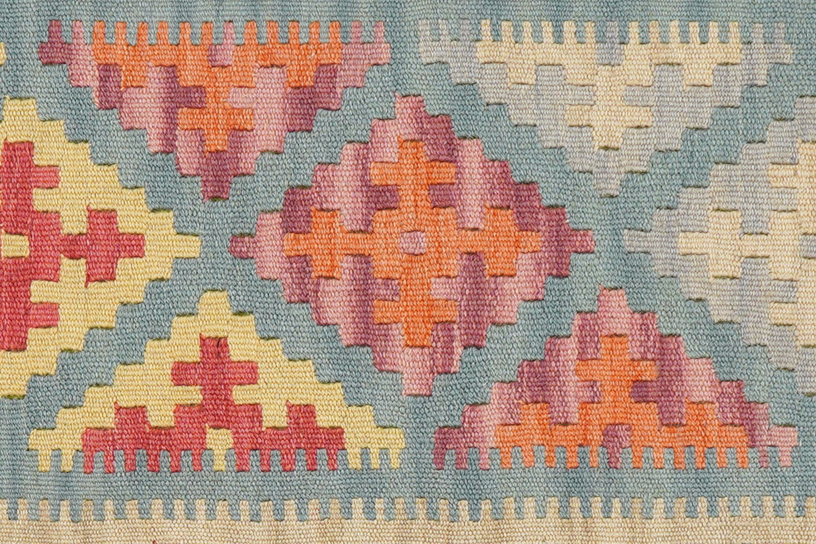 Kelim Gashgai — Handgefertigt, 237x60 cm, Beige, 100% Virgin Wool | View 6