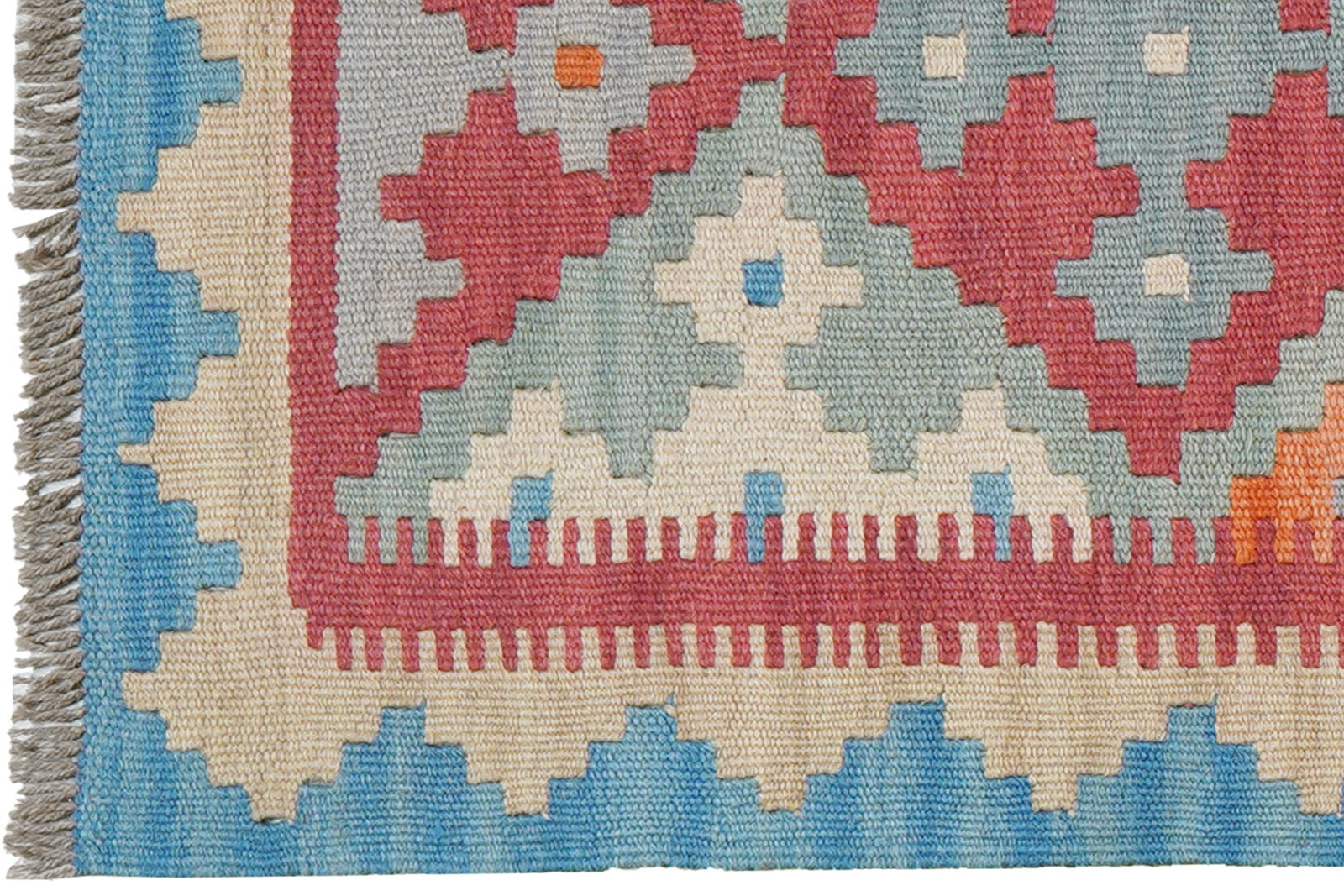 Kelim Gashgai — Handgefertigt, 239x59 cm, Beige, 100% Virgin Wool | View 4
