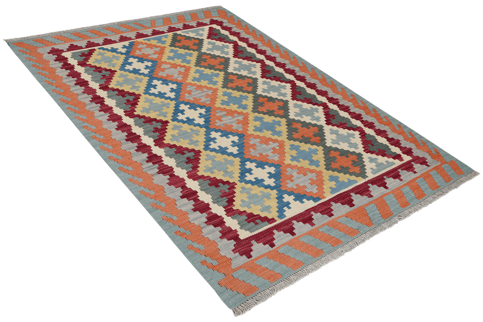 Kelim Gashgai — Handmade, 128x178 cm, Multicolor, 100% Virgin Wool | View 4