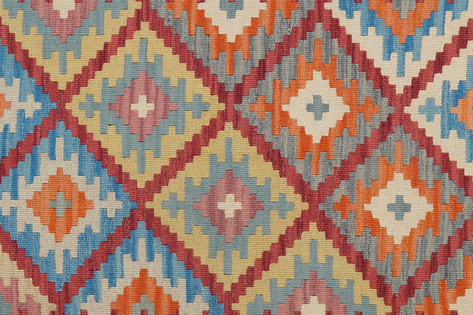 Kelim Gashgai — Handmade, 126x182 cm, Red, 100% Virgin Wool | View 5
