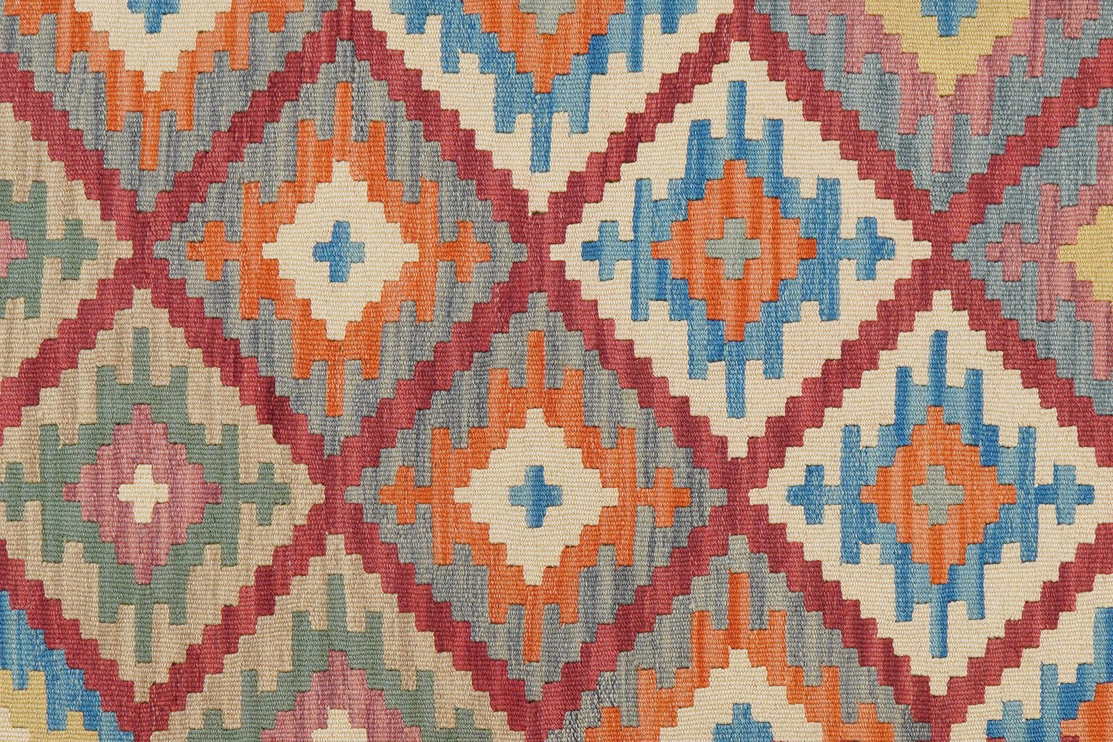 Kelim Gashgai — Handmade, 131x191 cm, Red, 100% Virgin Wool | View 5