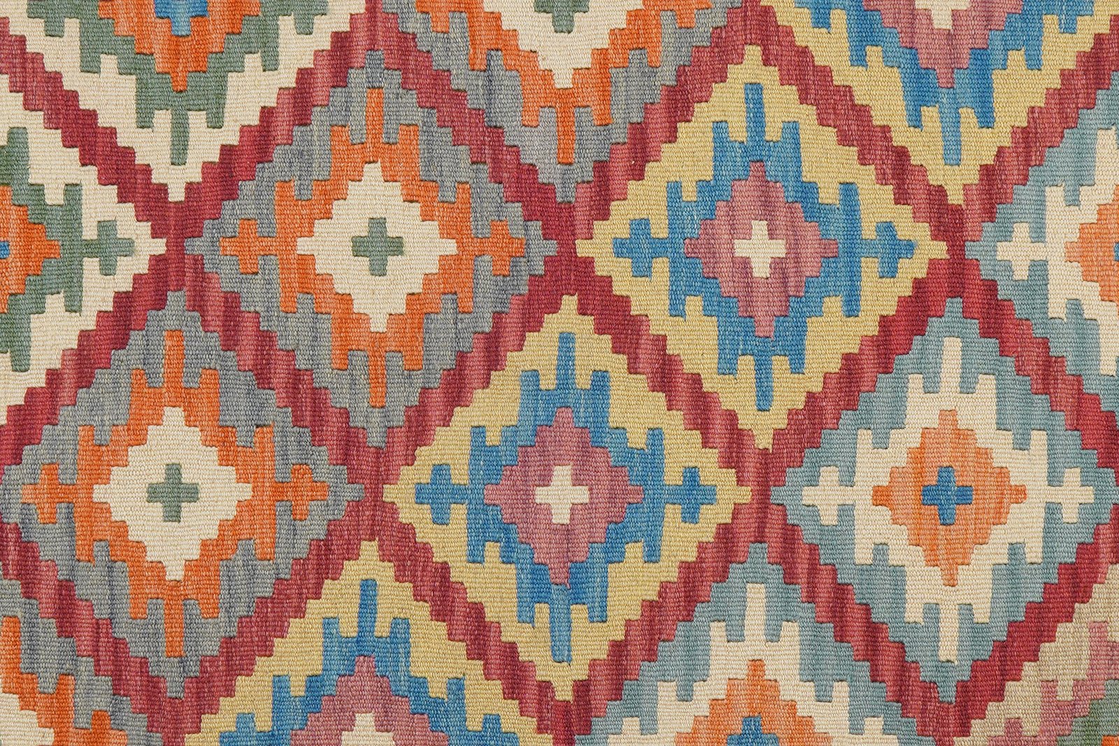 Kelim Gashgai — Handmade, 127x181 cm, Red, 100% Virgin Wool | View 5