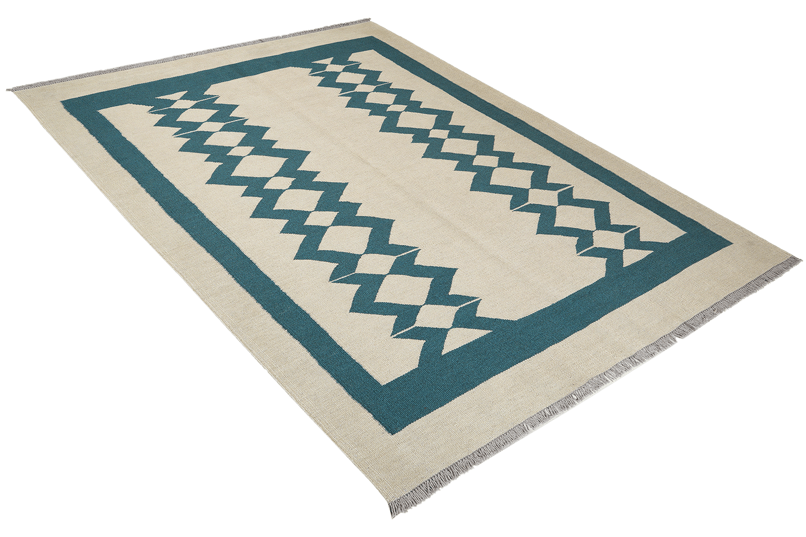 Kelim Gashgai — Handmade, 146x198 cm, Beige, 100% Virgin Wool | View 4