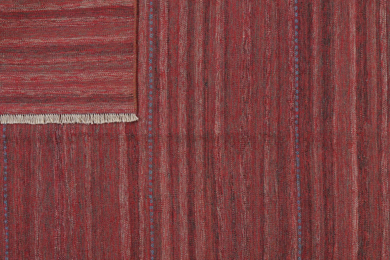 Kelim Gashgai — Handmade, 171x235 cm, Red, 100% Virgin Wool | View 6