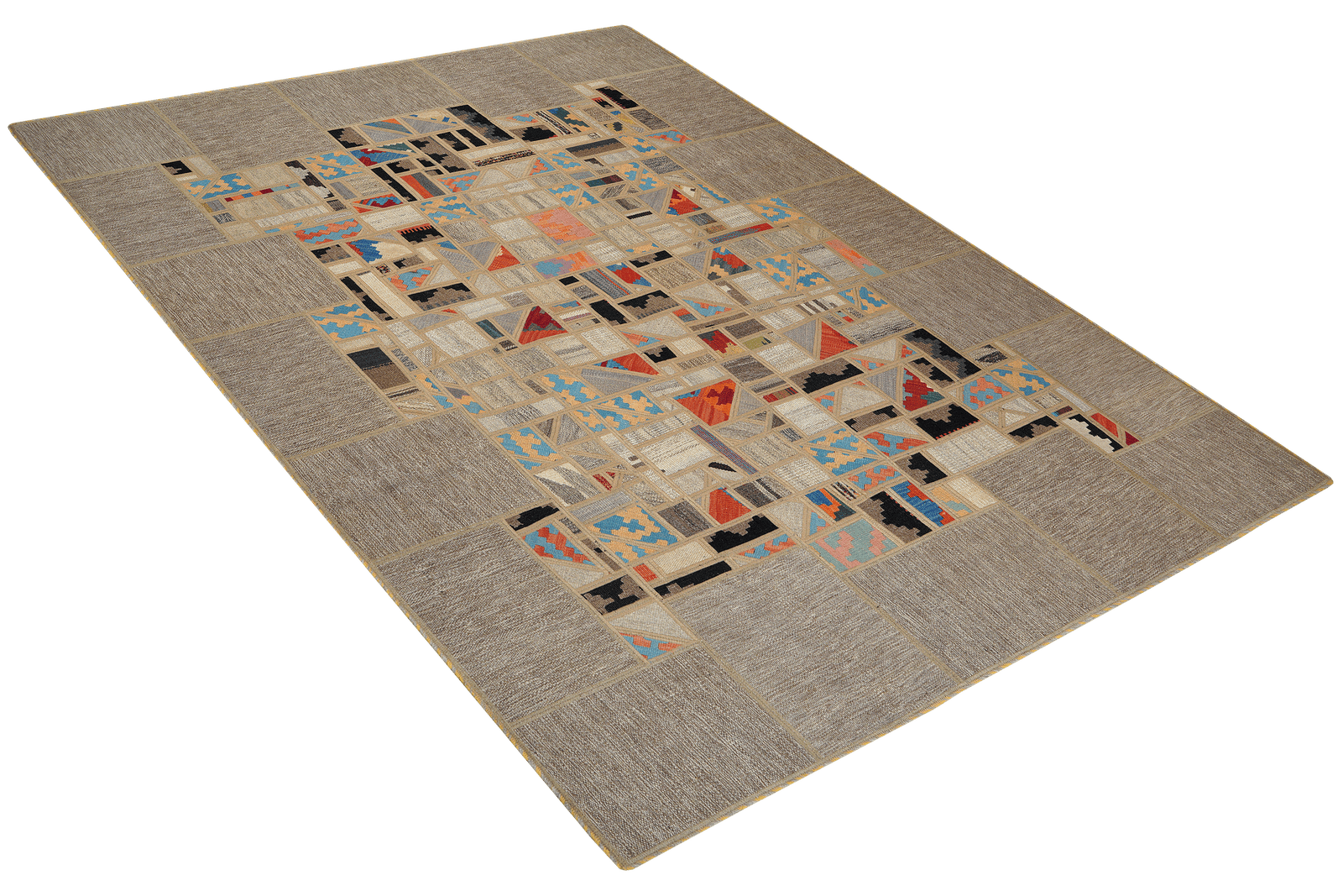 Kelim Tekkeh — Handmade, 173x237 cm, Beige, 100% Virgin Wool | View 4
