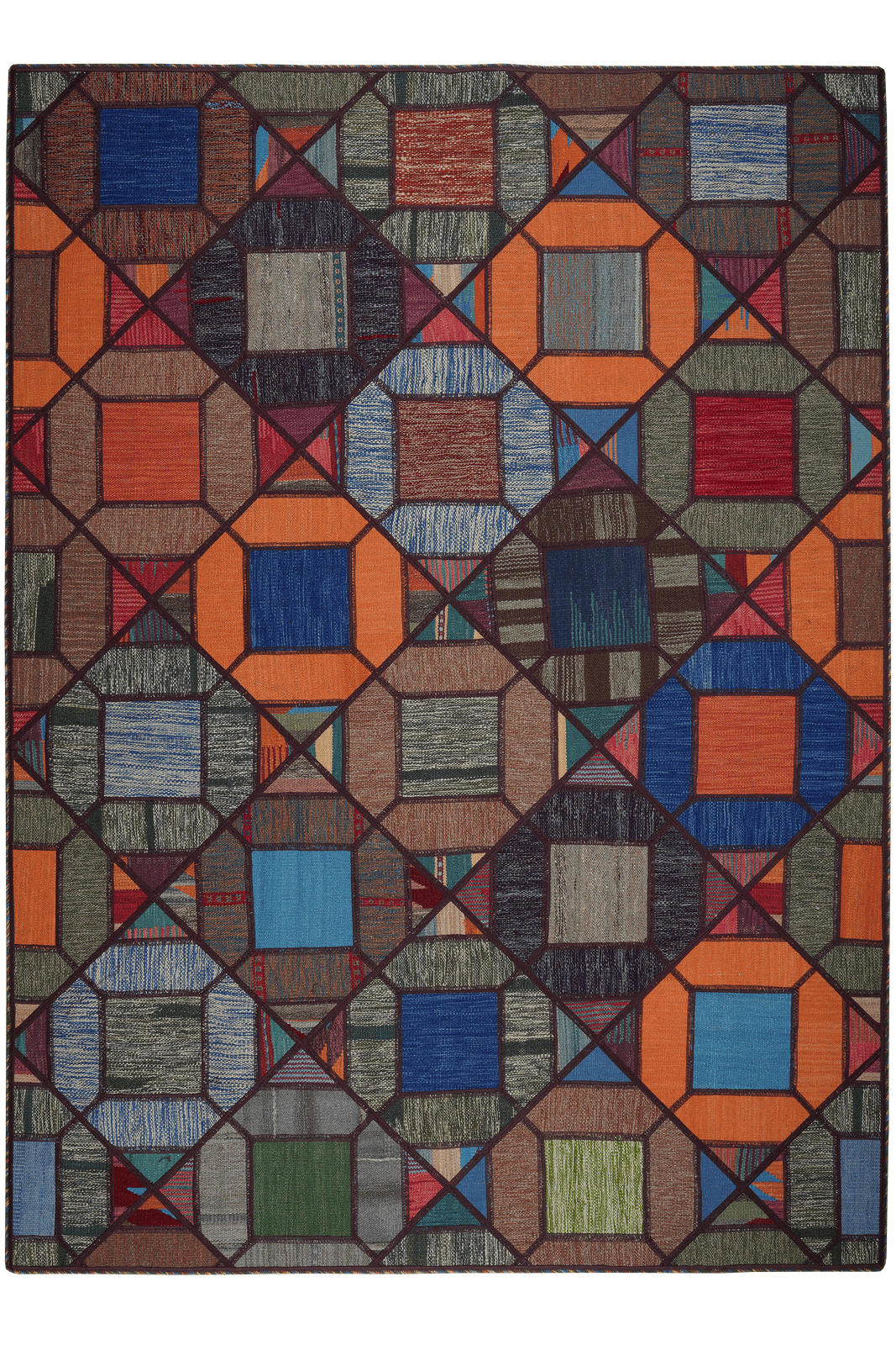Kelim Tekkeh — Handmade, 169x233 cm, Multicolor, 100% Virgin Wool | Main view