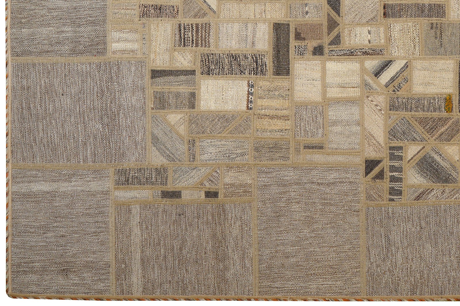 Kelim Tekkeh — Handmade, 173x237 cm, Beige, 100% Virgin Wool | View 3