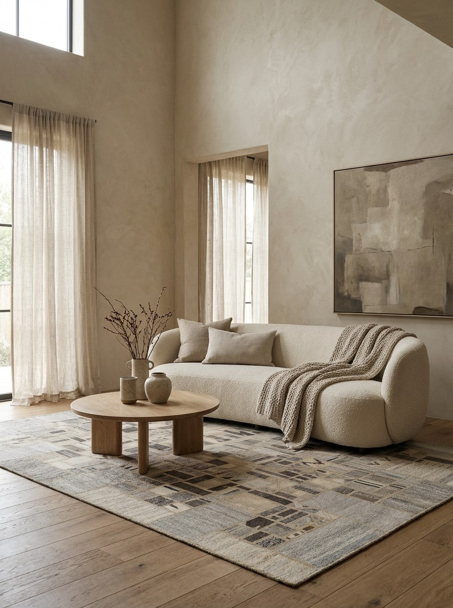 Kelim Tekkeh — Handmade, 171x235 cm, Beige, 100% Virgin Wool | Detail view