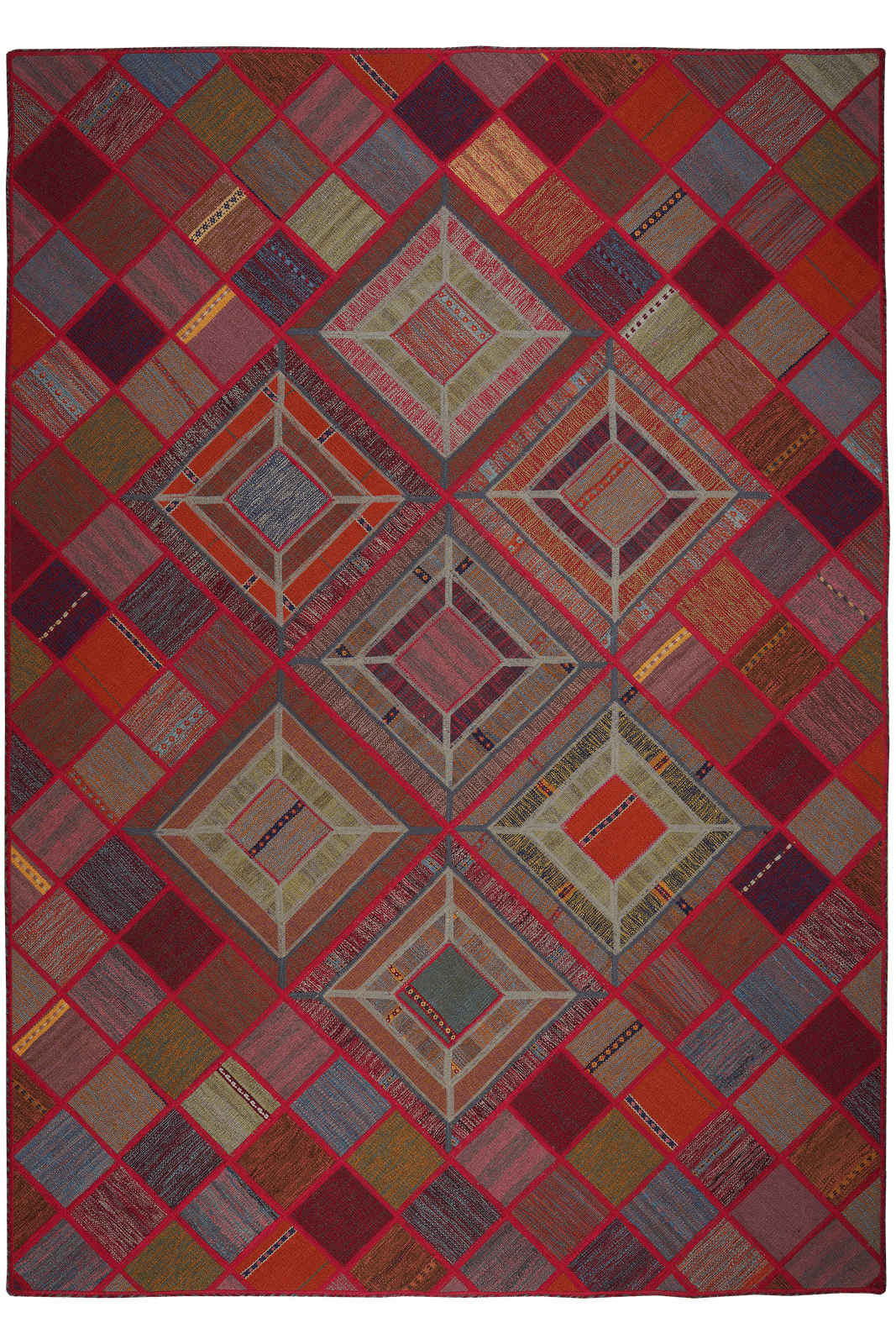 Kelim Tekkeh — Handmade, 170x241 cm, Multicolor, 100% Virgin Wool | Main view